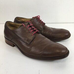 Cole Haan Mens Williams Derby C12660 Pebbled Leather Brown Shoes Size 8.5M